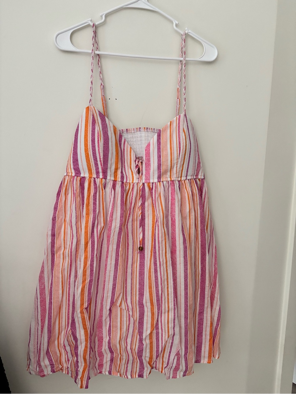 Striped Pink Orange Summer Dress